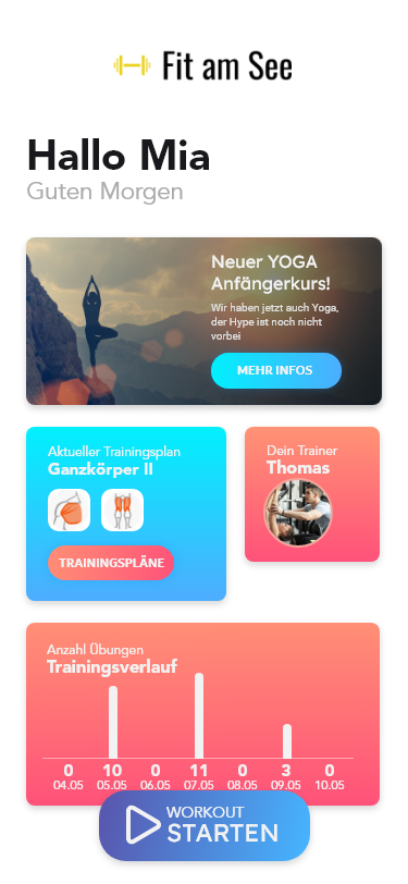 Gympion ist die App für Fitnessstudios